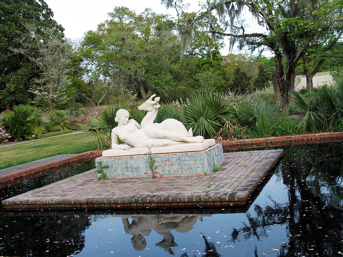 Brookgreen Gardens, South Carolina •   •
Reclining Woman with Gazelle (Walter Rotan, 1937)